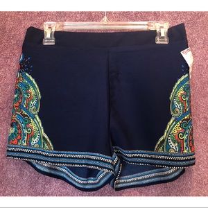TJ Maxx Print Shorts (fits like a M) Navy Blue